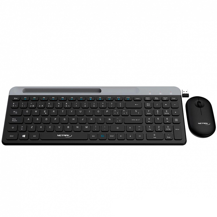 Combo Netmak Inalambrico Teclado + Mouse Negro 2.4GHZ Art.NM-KB875